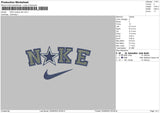 Nike Cowboy Star Embroidery File 6 sizes