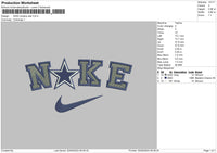 Nike Cowboy Star Embroidery File 6 sizes