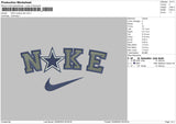 Nike Cowboy Star Embroidery File 6 sizes