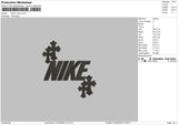 Nike Cross Embroidery File 6 sizes