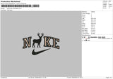 Nike Deer Silhouette Embroidery File 6 sizes