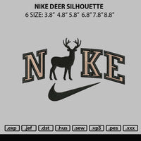 Nike Deer Silhouette Embroidery File 6 sizes