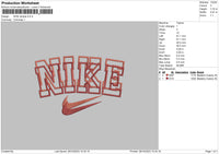 Nike Double Embroidery File 6 sizes