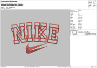 Nike Double Embroidery File 6 sizes