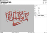 Nike Double Embroidery File 6 sizes