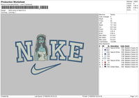 Nike Emily v2 Embroidery File 6 sizes