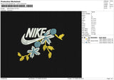 Nike Flowers V5 Embroidery File 6 sizes