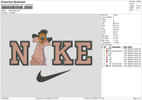 Nike Goofy Embroidery File 6 sizes