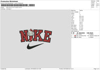 Nike Kittysock Embroidery File 6 sizes