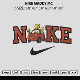 Nike Maddy Mc Embroidery File 6 sizes