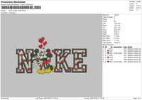 Nike Mickeykiss Embroidery File 6 sizes