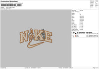 Nike Music Embroidery File 6 sizes