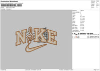 Nike Music Embroidery File 6 sizes