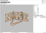 Nike Music Embroidery File 6 sizes