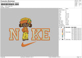 Nike Orange Embroidery File 6 sizes