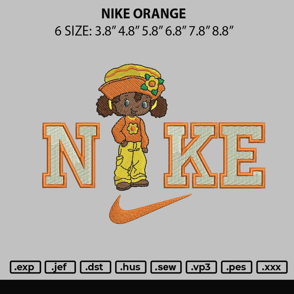 Nike Orange Embroidery File 6 sizes