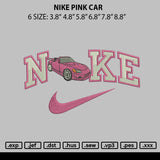 Nike Pink Car Embroidery File 6 sizes