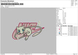 Nike Pokemon Pink Embroidery File 6 sizes