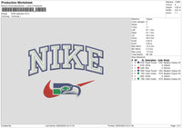 Nike Seahawk Embroidery File 6 sizes