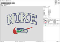 Nike Seahawk Embroidery File 6 sizes