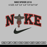 Nike Spider 2510 Embroidery File 6 sizes