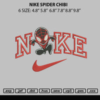 Nike Spider Chibi Embroidery File 6 sizes