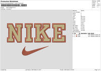 Nike Stright Embroidery File 6 sizes