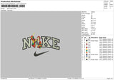 Nike Style Embroidery File 6 sizes