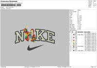 Nike Style Embroidery File 6 sizes