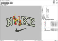 Nike Style Embroidery File 6 sizes