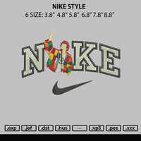 Nike Style Embroidery File 6 sizes