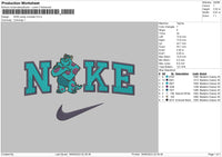 Nike Sulley Monster Embroidery File 6 sizes