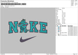 Nike Sulley Monster Embroidery File 6 sizes