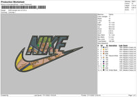 Nike Swoosh Zoro Embroidery File 6 sizes