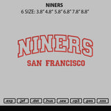 Niners Embroiery File 6 sizes