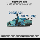 Nissan Car 2612 Embroidery File 6 sizes