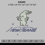 Njeans Embroidery File 6 sizes