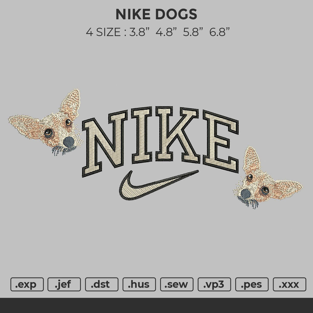 Nike Dogs Embroidery – embrostudio