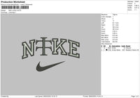 Nike Swoosh0802 Embroidery File 6 sizes