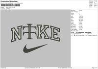 Nike Swoosh0802 Embroidery File 6 sizes