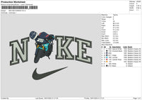 Nike Motorbike Embroidery File 6 sizes