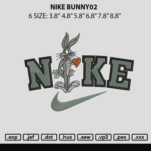 Nike Bunny02 Embroidery File 6 sizes