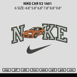 Nike Car V2 1601 Embroidery File 6 sizes