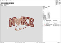 Nike Hearts Swoosh Embroidery File 6 sizes