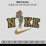 Nike Lola02 Embroidery File 6 sizes