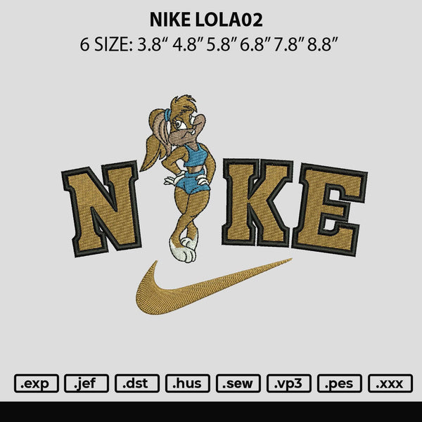 Nike Lola02 Embroidery File 6 sizes