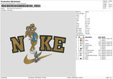 Nike Lolla Swoosh Embroidery File 6 sizes