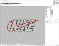 Nike Swoosh Outline Embroidery