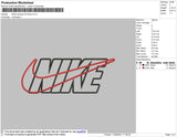 Nike Swoosh Outline Embroidery