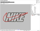 Nike Swoosh Outline Embroidery